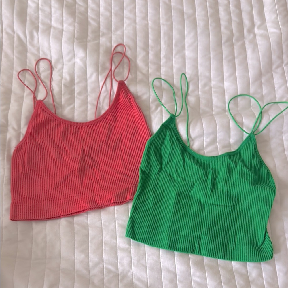 Cropped Seamless Tank Top Set